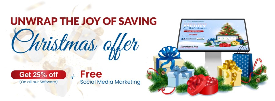 Unwrap the joy of saving: Christmas offer- 25% off on all our software and Free Social Media Marketing